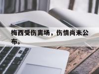 九城游戏中心官网-梅西受伤离场，伤情尚未公布。