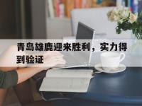 九游游戏中心网页版-青岛雄鹿迎来胜利，实力得到验证